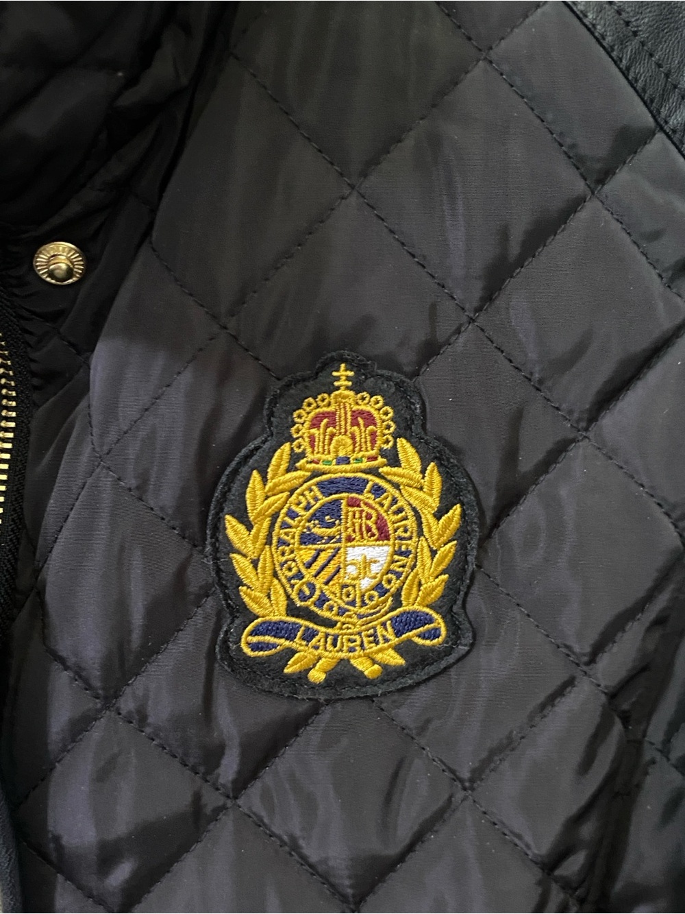 Ralph Lauren Crest-Patch Quilted Funnelneck Jacket - Picture 3 of 8